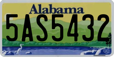AL license plate 5AS5432