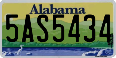 AL license plate 5AS5434