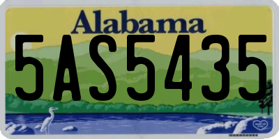 AL license plate 5AS5435