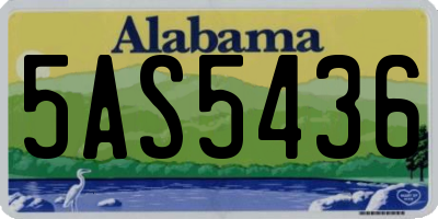 AL license plate 5AS5436