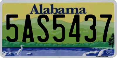 AL license plate 5AS5437
