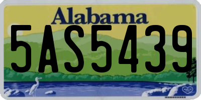 AL license plate 5AS5439
