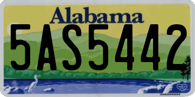 AL license plate 5AS5442