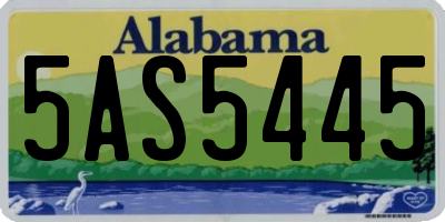 AL license plate 5AS5445