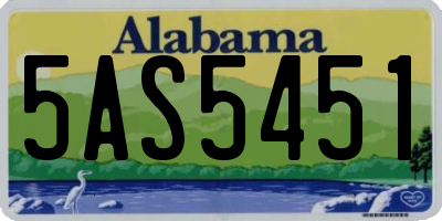 AL license plate 5AS5451