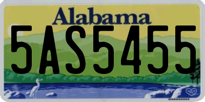 AL license plate 5AS5455