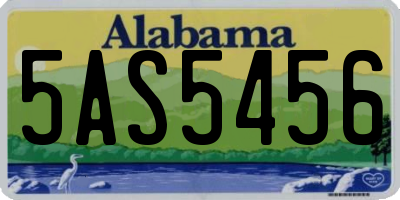 AL license plate 5AS5456