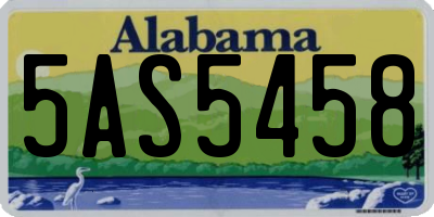 AL license plate 5AS5458