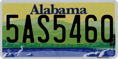 AL license plate 5AS5460