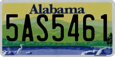 AL license plate 5AS5461