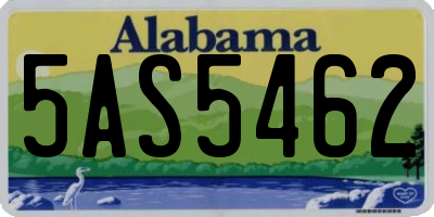 AL license plate 5AS5462