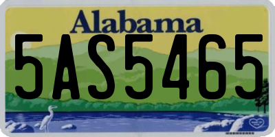 AL license plate 5AS5465