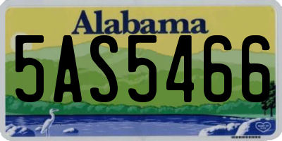 AL license plate 5AS5466