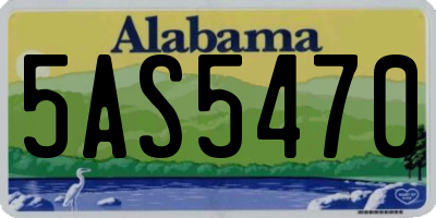 AL license plate 5AS5470