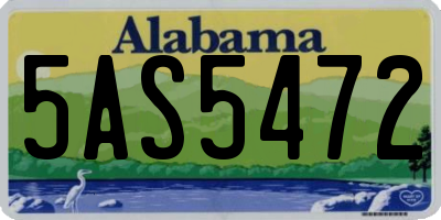 AL license plate 5AS5472