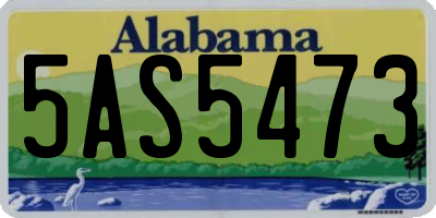 AL license plate 5AS5473