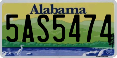 AL license plate 5AS5474