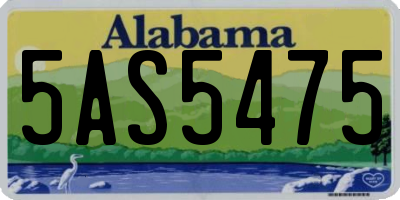 AL license plate 5AS5475