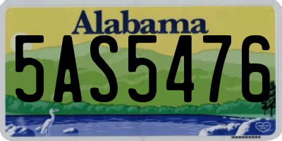 AL license plate 5AS5476