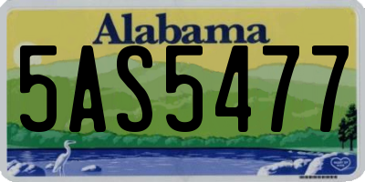 AL license plate 5AS5477