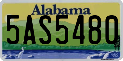 AL license plate 5AS5480