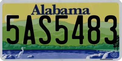AL license plate 5AS5483