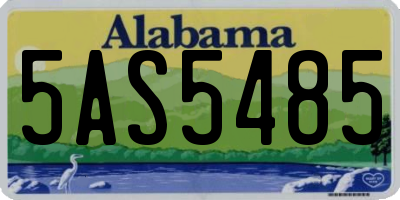 AL license plate 5AS5485