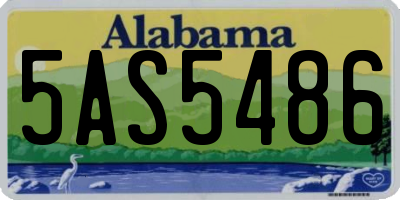 AL license plate 5AS5486