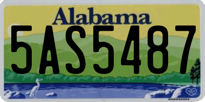 AL license plate 5AS5487