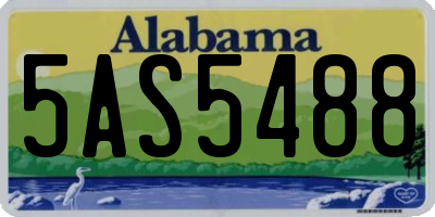 AL license plate 5AS5488