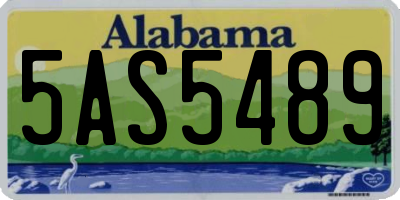 AL license plate 5AS5489