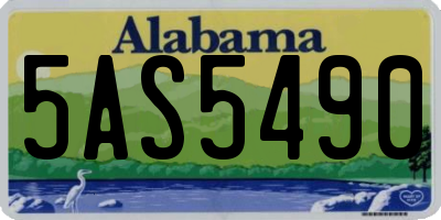 AL license plate 5AS5490