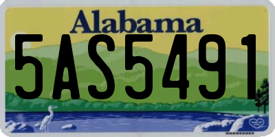 AL license plate 5AS5491