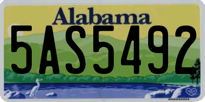 AL license plate 5AS5492