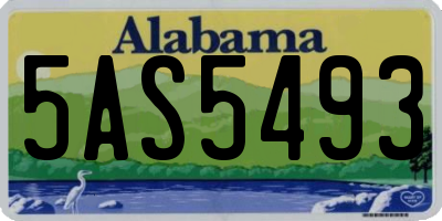 AL license plate 5AS5493