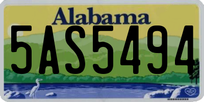 AL license plate 5AS5494
