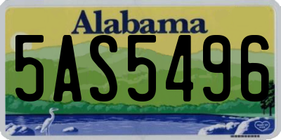 AL license plate 5AS5496
