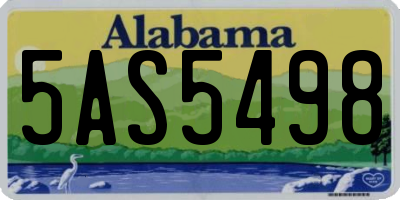 AL license plate 5AS5498