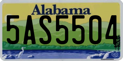 AL license plate 5AS5504