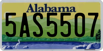 AL license plate 5AS5507