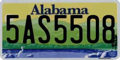 AL license plate 5AS5508