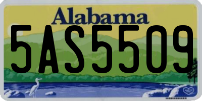 AL license plate 5AS5509