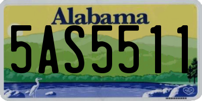 AL license plate 5AS5511
