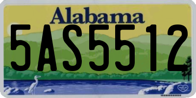 AL license plate 5AS5512