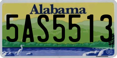 AL license plate 5AS5513