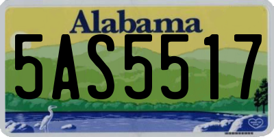 AL license plate 5AS5517