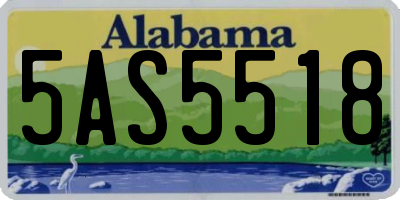 AL license plate 5AS5518