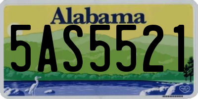 AL license plate 5AS5521