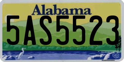 AL license plate 5AS5523