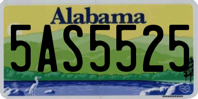 AL license plate 5AS5525